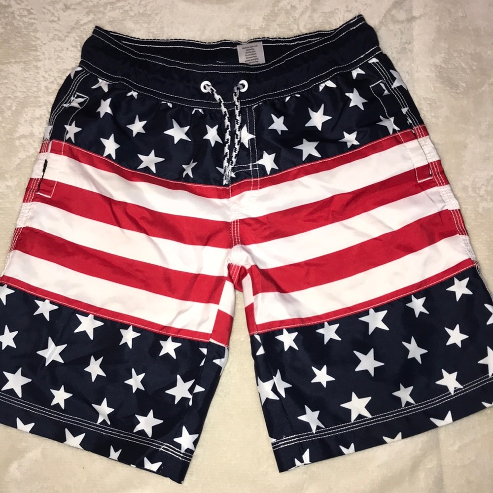 Gymboree American Flag Bathing Suit Shorts
